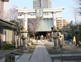 Sumiyoshi shrine in downtown area of Tokyo