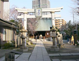 Sumiyoshi shrine in downtown area of Tokyo