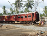 The train damaged by Tsunami